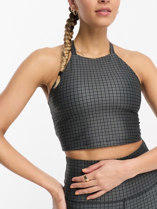 Gilly Hicks Other - Gilly Hicks Recharge cinch houndstooth Racerback top size M.
